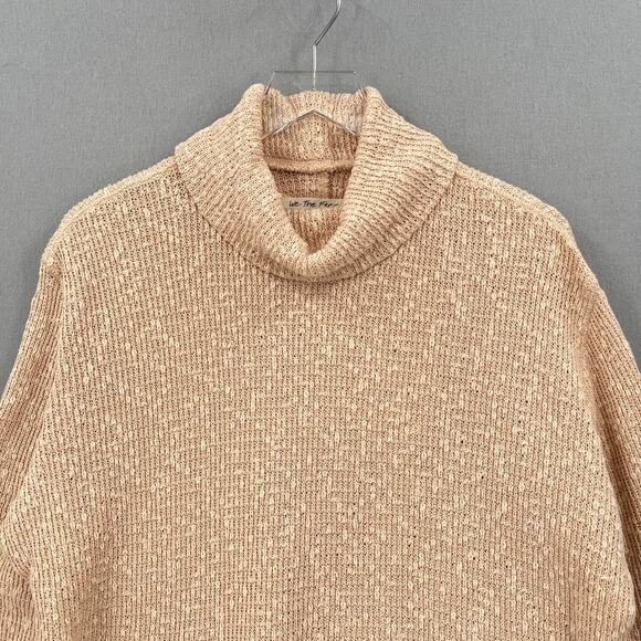 FREE PEOPLE Tommy Turtleneck Sweater Womens XS Peach Long Sleeve Nubby Knit NEW - Picture 6 of 16